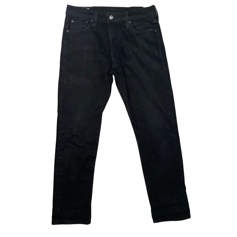 Levi's Premium 502 Jeans - Black Denim - W30 L30 - Skinny Fit